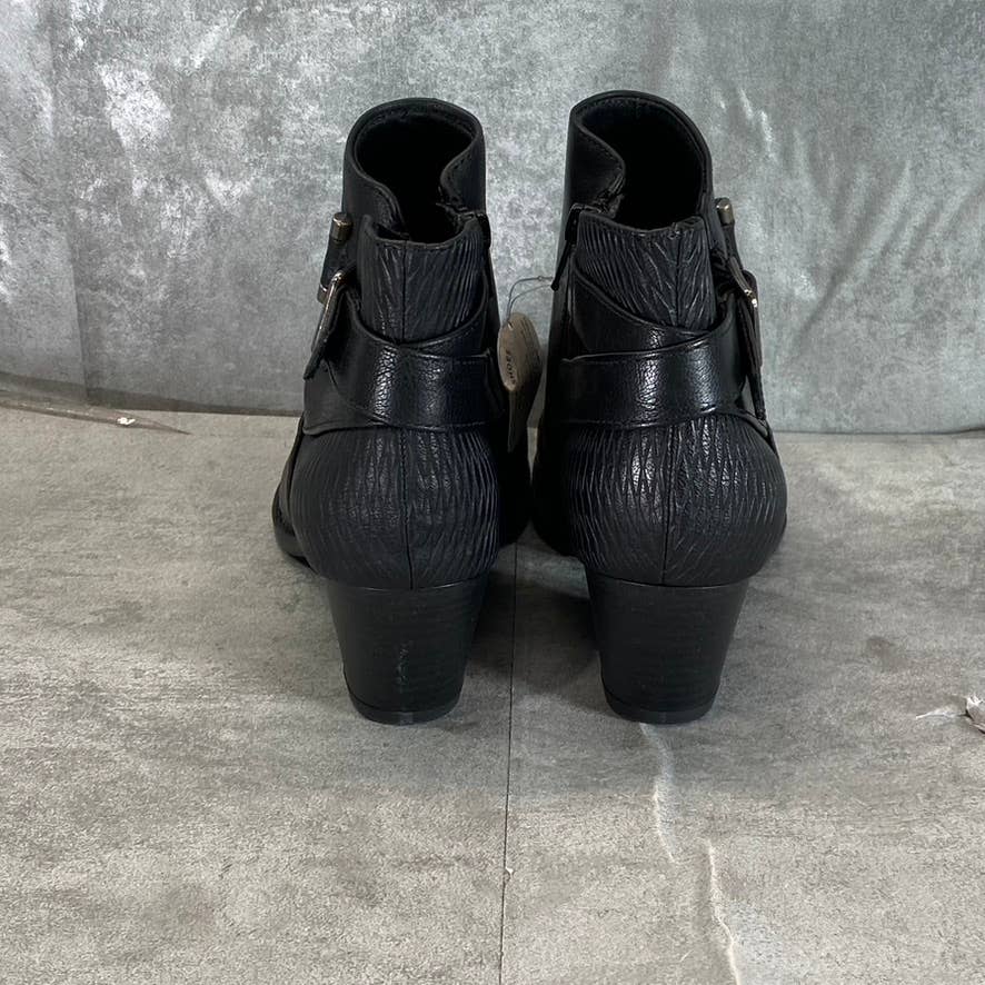 BARETRAPS Women's Black Reggie Slip-Resistant Round-Toe Block-Heel Boots SZ 6.5