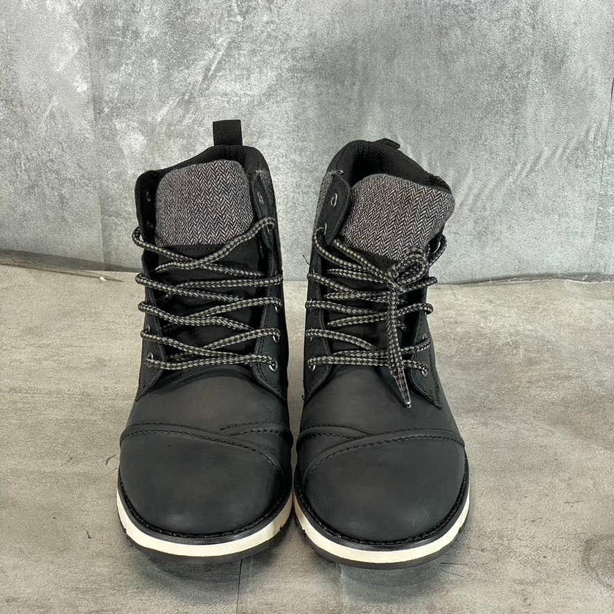 TERRITORY Men's Wide Black Raider Cap-Toe Lace-Up Ankle Boots SZ 9.5W