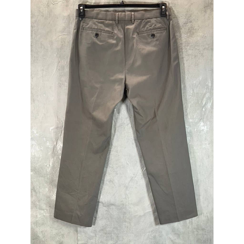BANANA REPUBLIC Men's Brown Gray Tailored Slim-Fit Non-Iron Dress Pants SZ 34X30