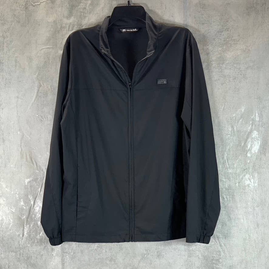 TRAVIS MATHEW Men's Black Crystal Cove 2.0 Full-Zip Jacket SZ M