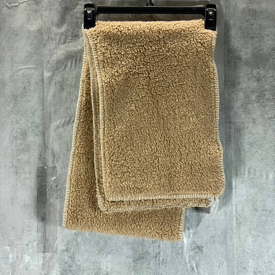 JENNI Women's Camel Solid Sherpa Scarf SZ OS