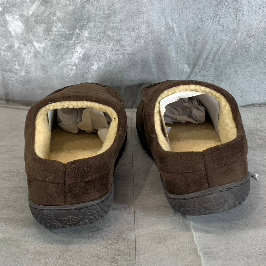 DOCKERS Men's Brown Christopher Classic Memory Foam Clog Slippers SZ XL 11-12