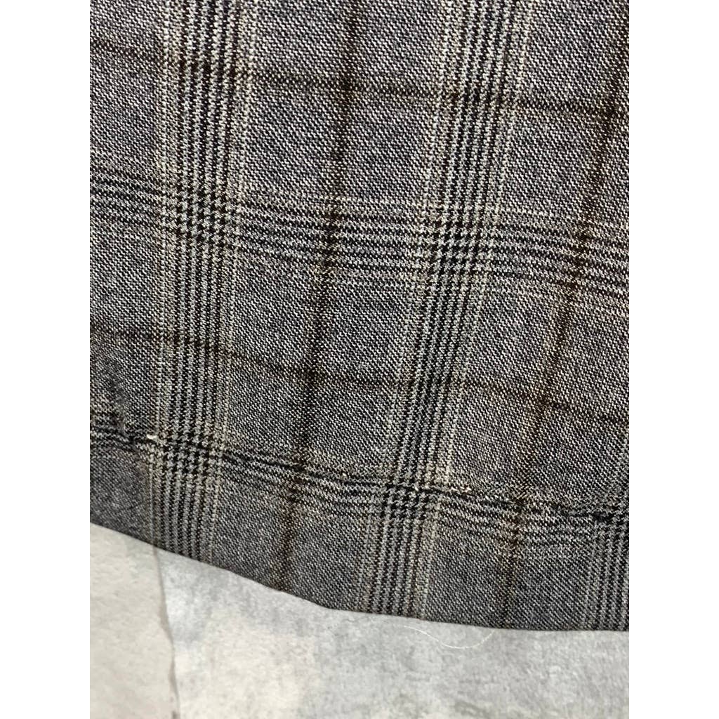 BAR III Men's Grey Plaid Slim-Fit Flat Front Suit Pants SZ 30X32