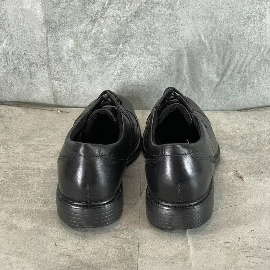 ROCKPORT Men's Black Leather Charles Road Cap-Toe Lace-Up Oxfords SZ 10.5