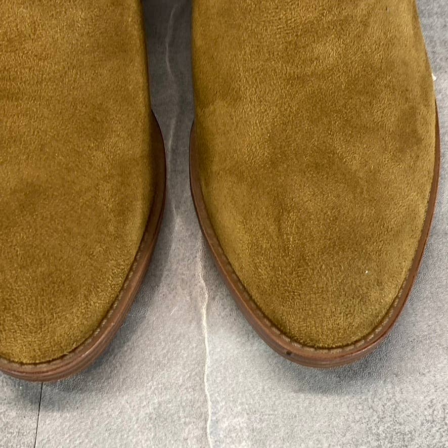 CALVIN KLEIN Women's Dark Natural Deniece Block-Heel Round-Toe Ankle Boots SZ 7