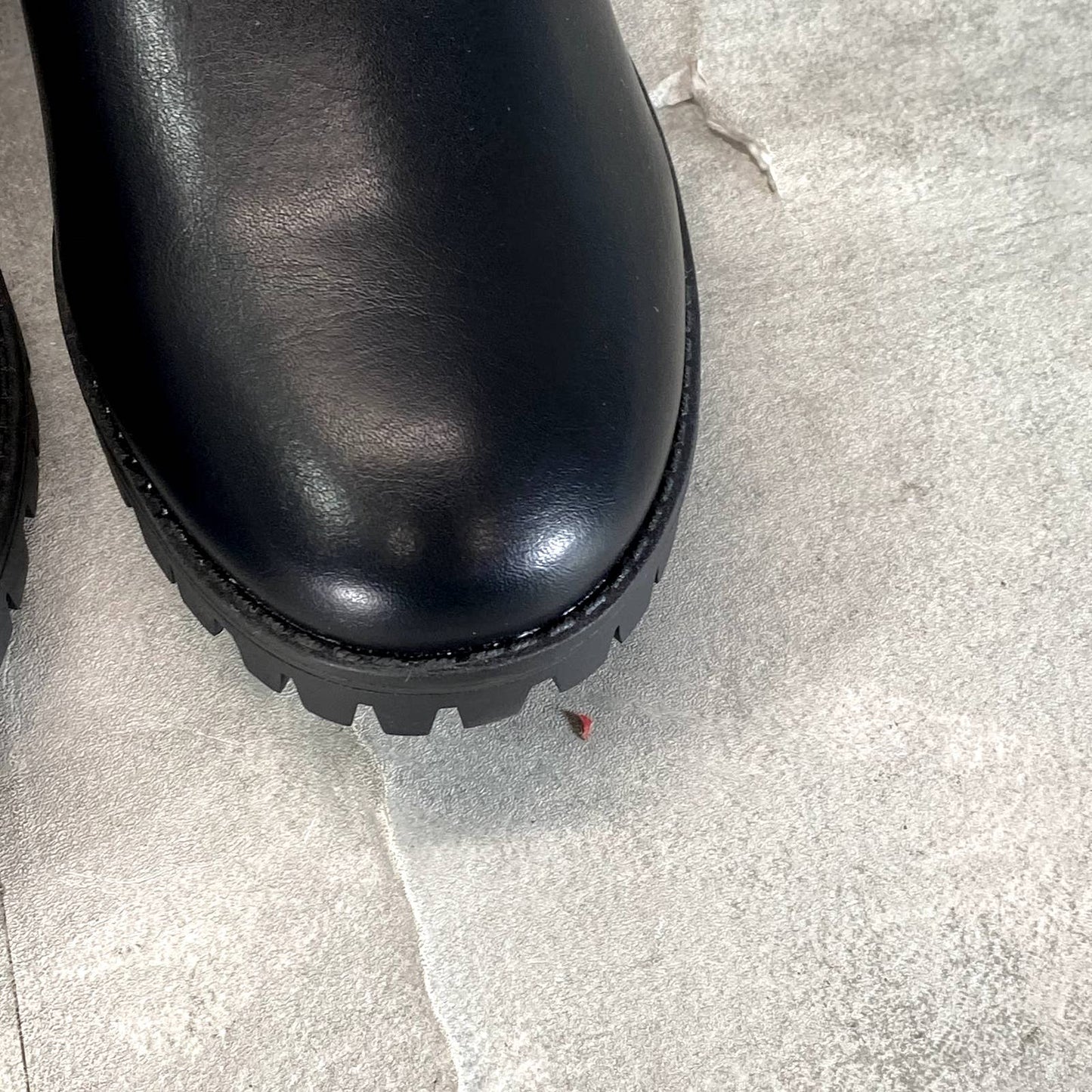 SUGAR Women's Black Faux-Leather Kelce Round-Toe Pull-On Ankle Boots SZ 8