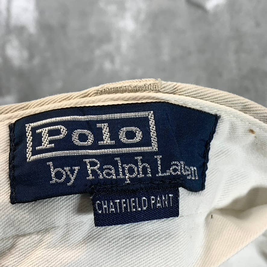 POLO BY RALPH LAUREN Men's Beige Vintage Chatfield Chino Pants SZ 32X32