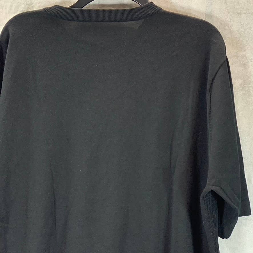 RAFFI LINEA UOMO Men's Black Textured Crewneck Short-Sleeve T-Shirt SZ XL