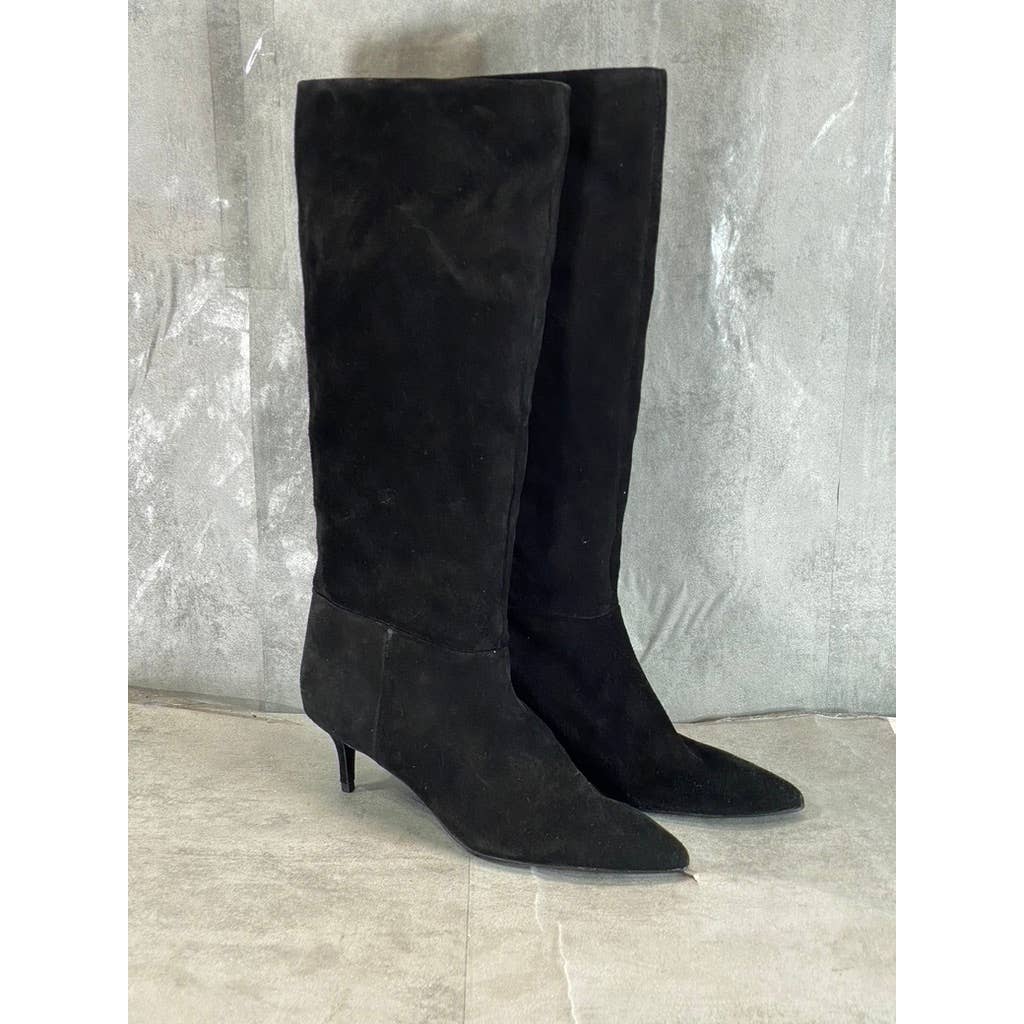 STEVEN By Steve Madden Women's Black Micro Kendrick Knee-High Dress Boots SZ 8.5