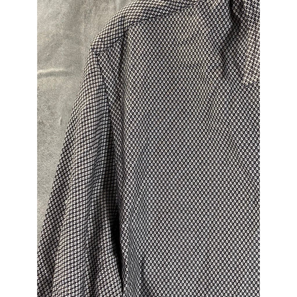 ROBERT GRAHAM Men's Black Printed Button-Up Long Sleeve Shirt SZ 16