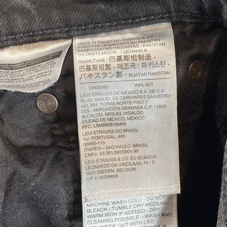 LEVI STRAUSS & CO Men's Black 502 Tapered-Fit Jeans SZ 29X30
