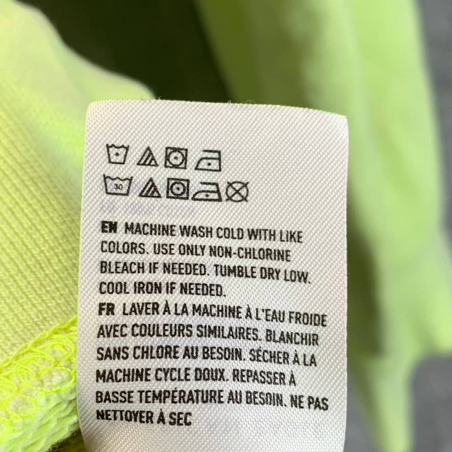 AMERICAN EAGLE Men's Neon Yellow Cotton Logo Pullover Hoodie SZ M