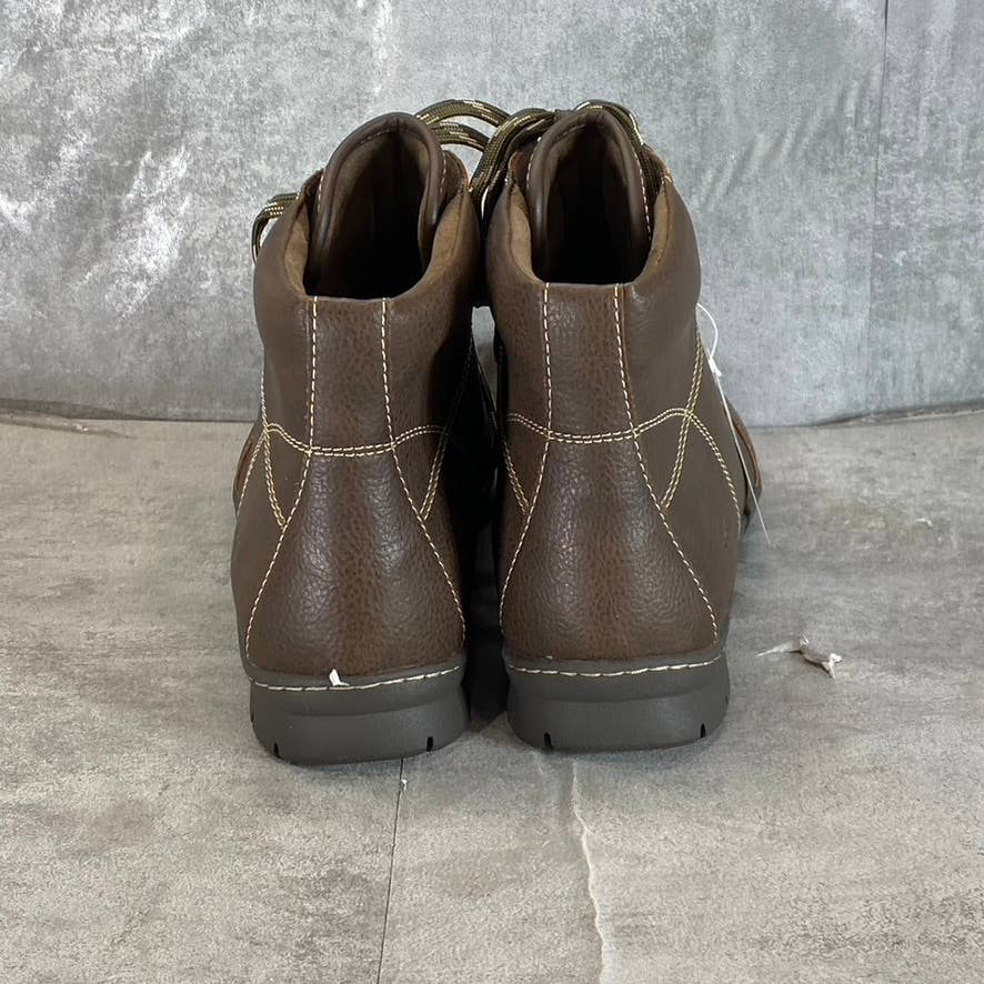 BOC Women's Brown Faux-Leather Alyssa Comfort Lace-Up Ankle Boots SZ 11