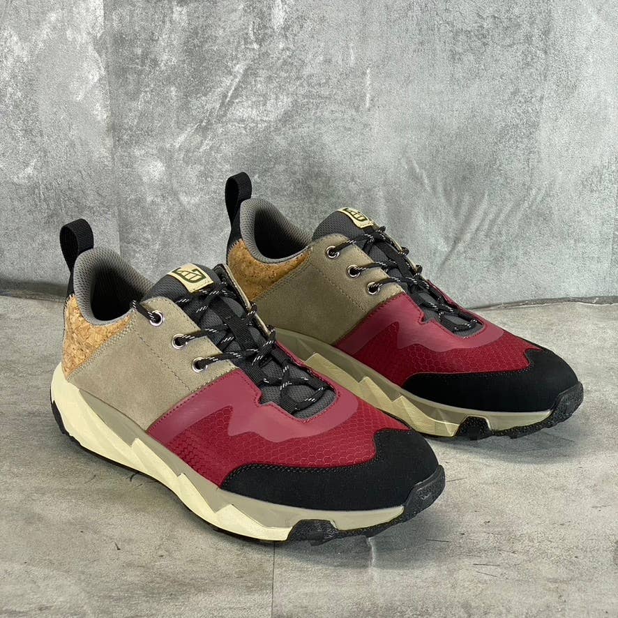 HYBRID GREEN LABEL Men's Burgundy Trillium Casual Lace-Up Sneakers SZ 10