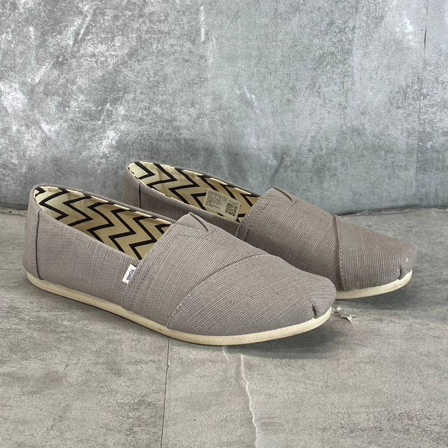 TOMS Women's Morning Dove Canvas Alpargata Recycled Lightweight Flats SZ 10