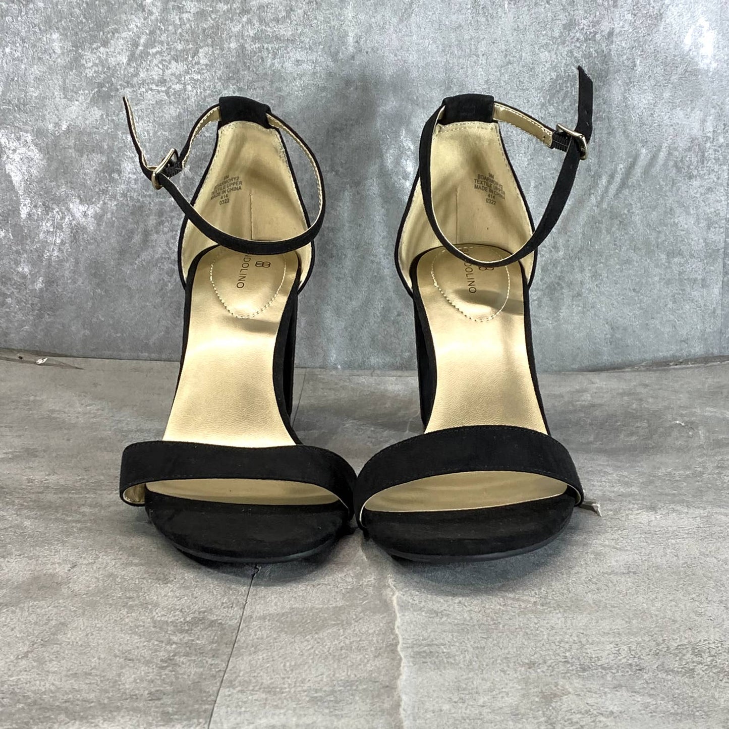 BANDOLINO Women's Black Armory Round-Toe Block-Heel Ankle-Strap Dress Sandal SZ9