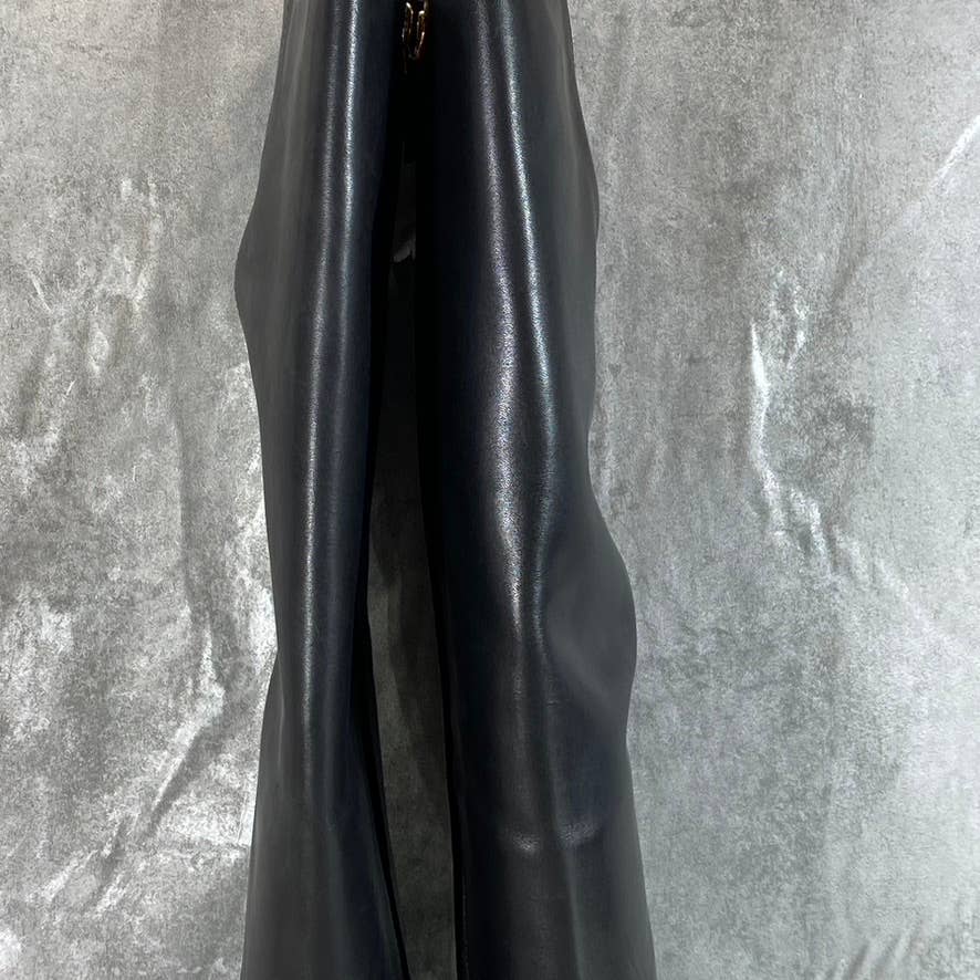 LAUREN RALPH LAUREN Women's Black Leather Caelynn High-Heel Tall Dress Boots SZ8