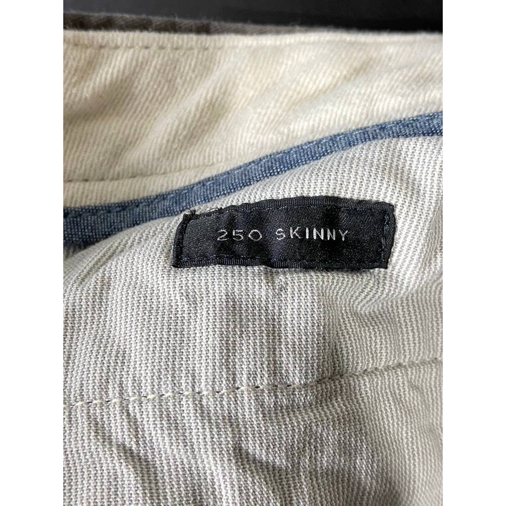 J.CREW Men's Onyx Grey 250 Stretch Skinny-Fit Chino Pants SZ 31X30