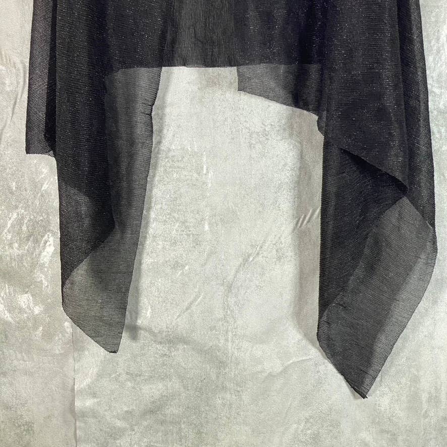 INC INTERNATIONAL CONCEPTS Women's Black Metallic Sheer Evening Shawl SZ OS