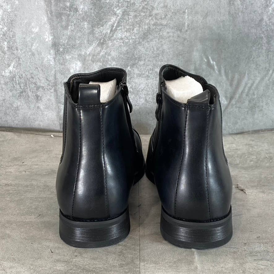 VANCE CO. Men's Wide Width Black Faux-Leather Alex Pull-On Dress Boots SZ 11W