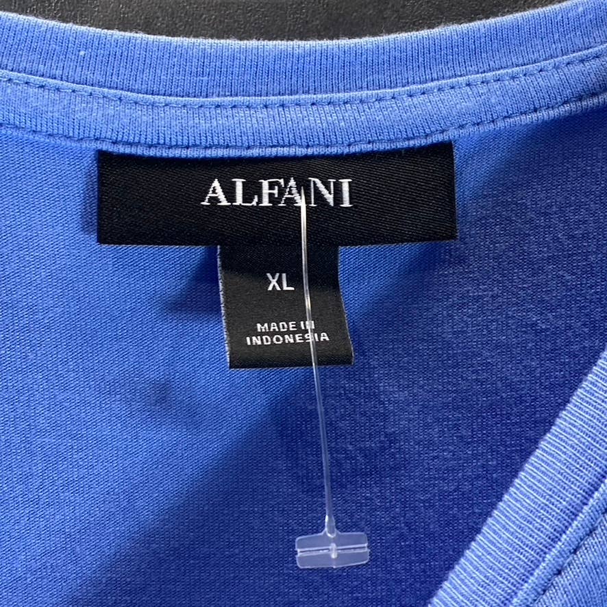 ALFANI Women's Blue Crewneck Short-Sleeve Tunic Top SZ XL