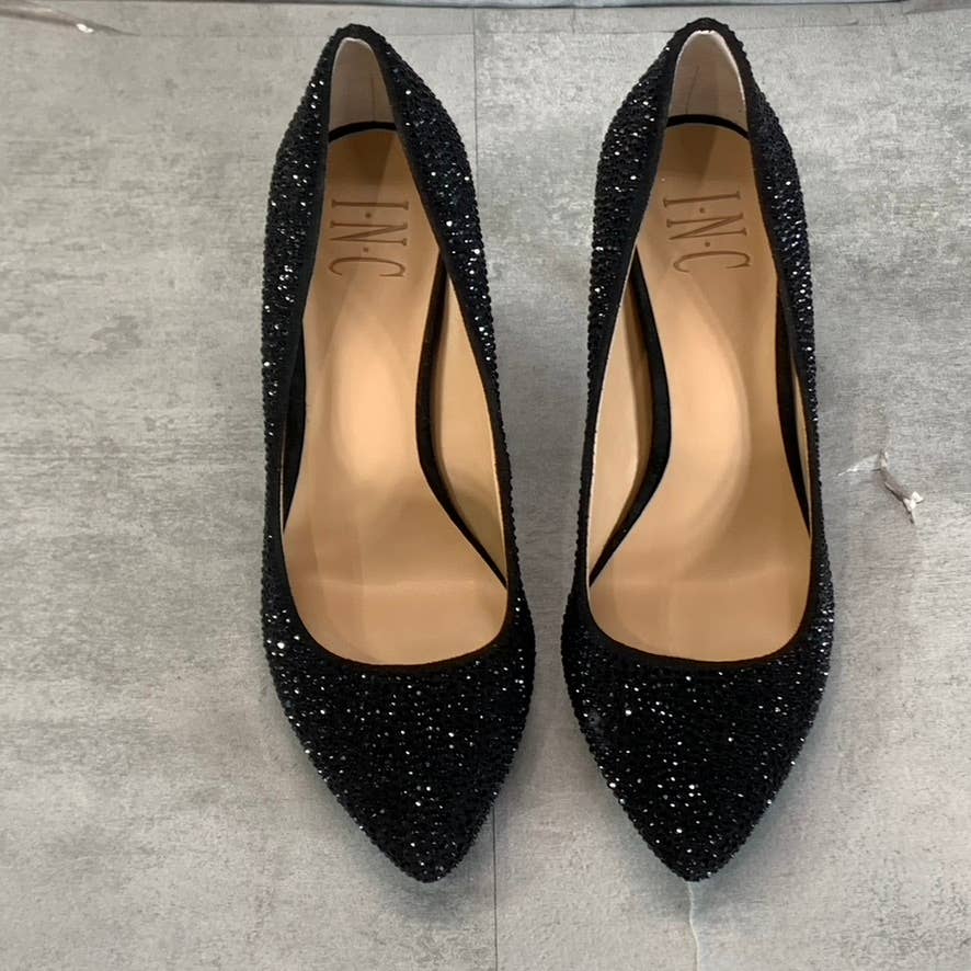 INC INTERNATIONAL CONCEPTS Women's Black Rhinestone Zitah Pointed-Toe Pumps SZ 6