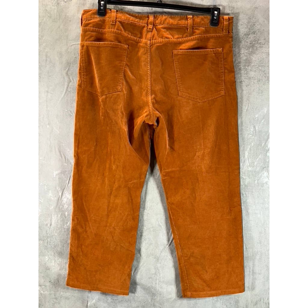 LANDS' END Men's Rust Traditional-Fit Comfort-Waist Corduroy Pants SZ 38