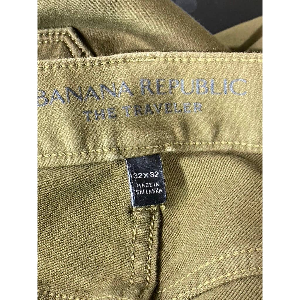 BANANA REPUBLIC Men's Whiskey Brown Slim Traveler 2.0 Pants SZ 32X32