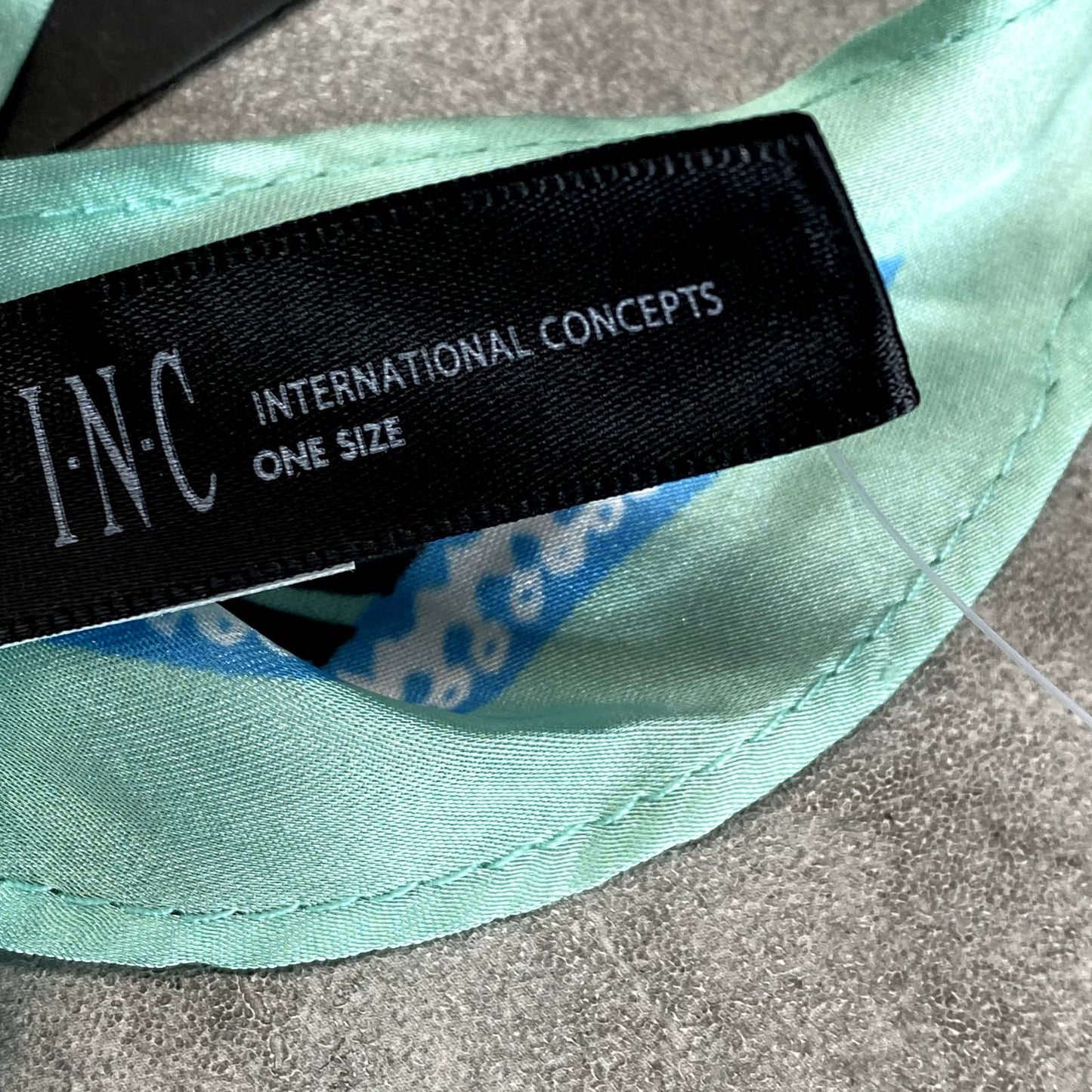 INC INTERNATIONAL CONCEPTS Women's Turquoise Palm-Print Kite Scarf SZ OS