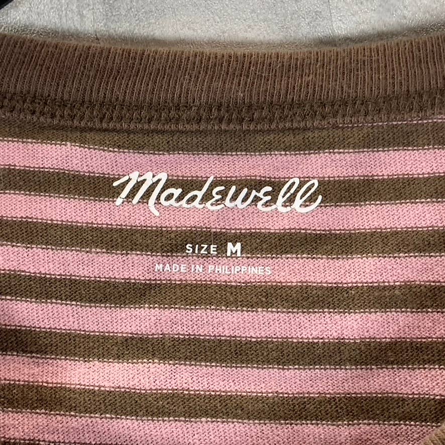 MADEWELL Men's Colorblock Striped Crewneck Long-Sleeve T-Shirt SZ M