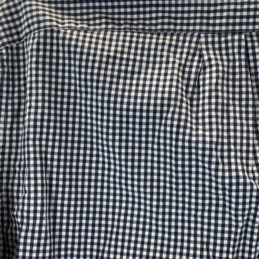 J.CREW Men's Black/White Gingham Classic-Fit Stretch Button-Up Shirt SZ M