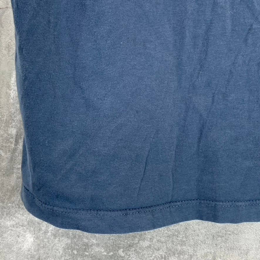 ALLSAINTS Men's Blue Brace Brushed Cotton Crewneck Short-Sleeve T-Shirt SZ L