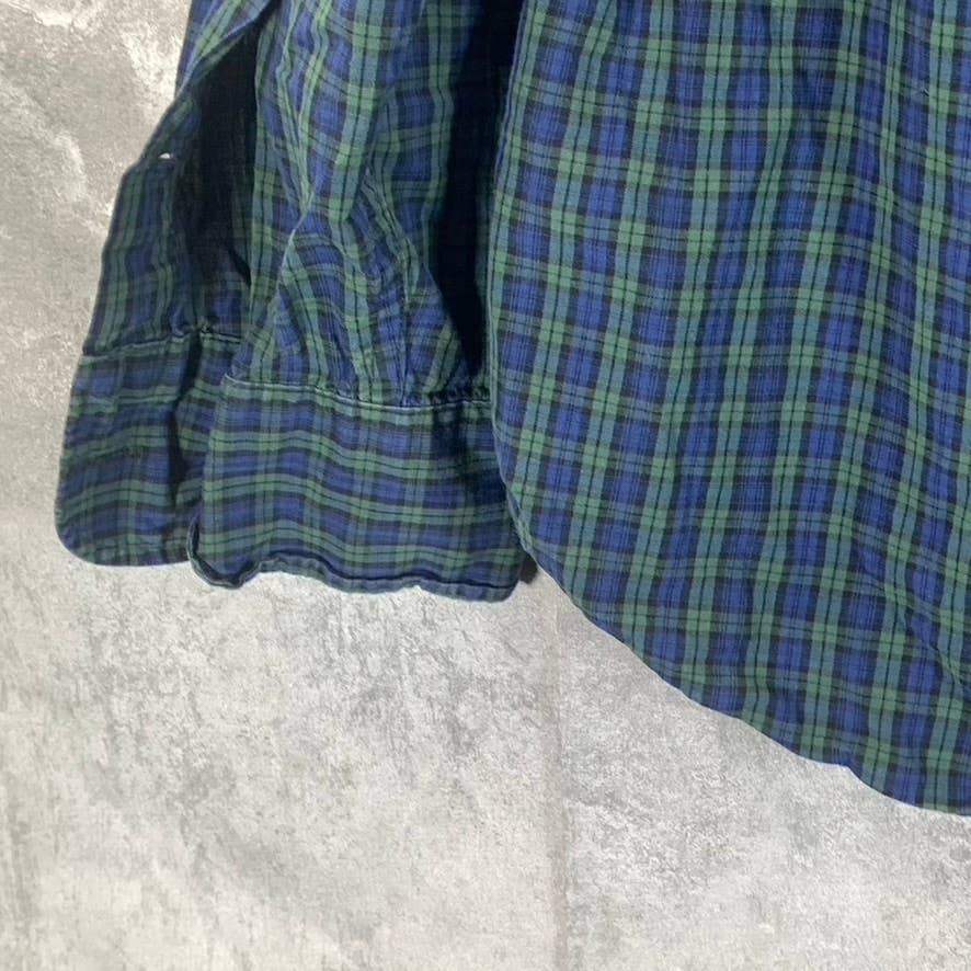 J.CREW Men's Green Secret Wash Cotton Button-Up Long-Sleeve Shirt SZ M