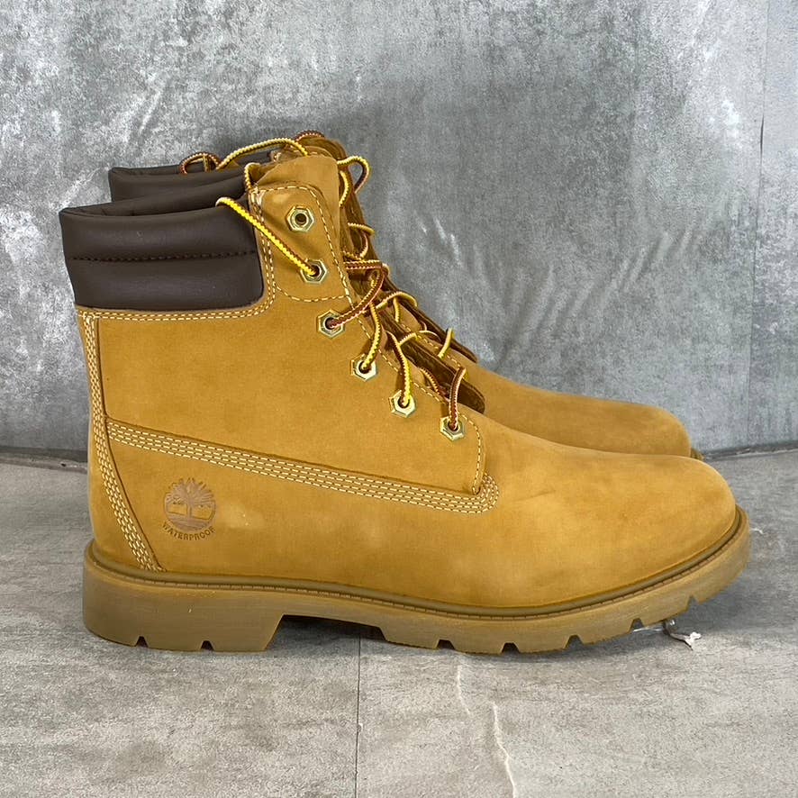 TIMBERLAND Women's Wheat Nubuck Linden Woods 6" Waterproof Lace-Up Boots SZ 9.5
