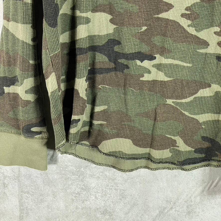AMERICAN EAGLE OUTFITTERS Men's Green Camo Crewneck Classic-Fit T-Shirt SZ M