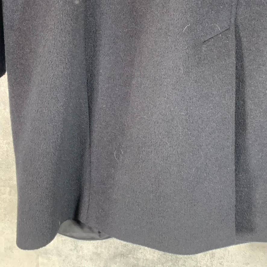 COLE HAAN Grand.OS Men's Black Stretch Wool Three-Button Top Coat SZ L