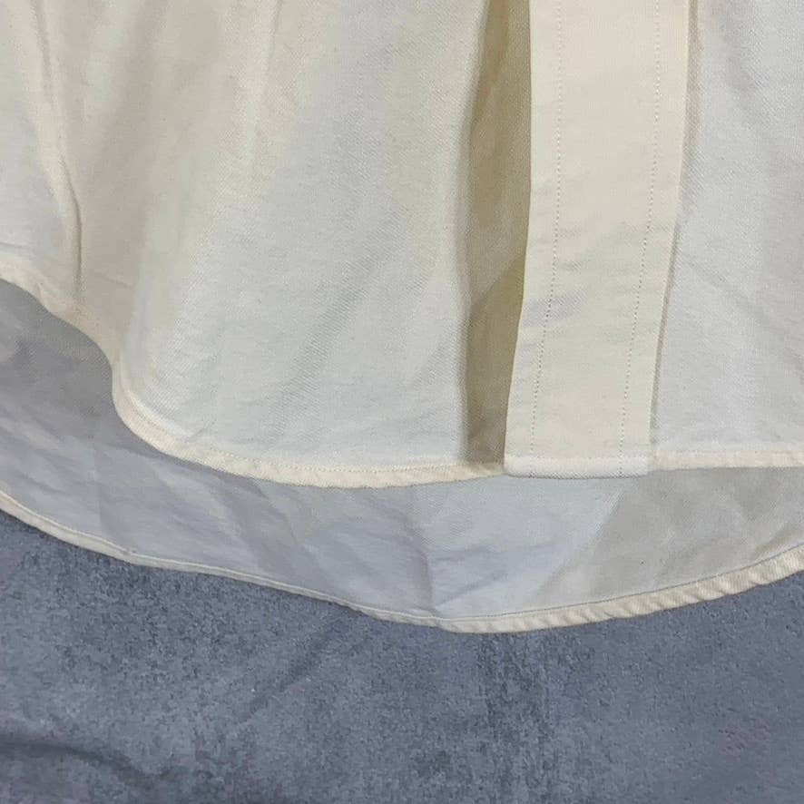 LANDS' END Men's Beige Supima Hyde Park Button-Up Long-Sleeve Shirt SZ 16.5-33