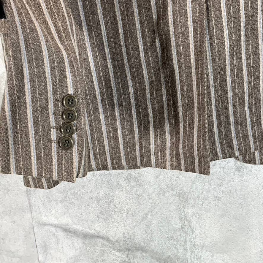 PS PAUL SMITH Men's Brown Striped Two-Button Blazer SZ 40