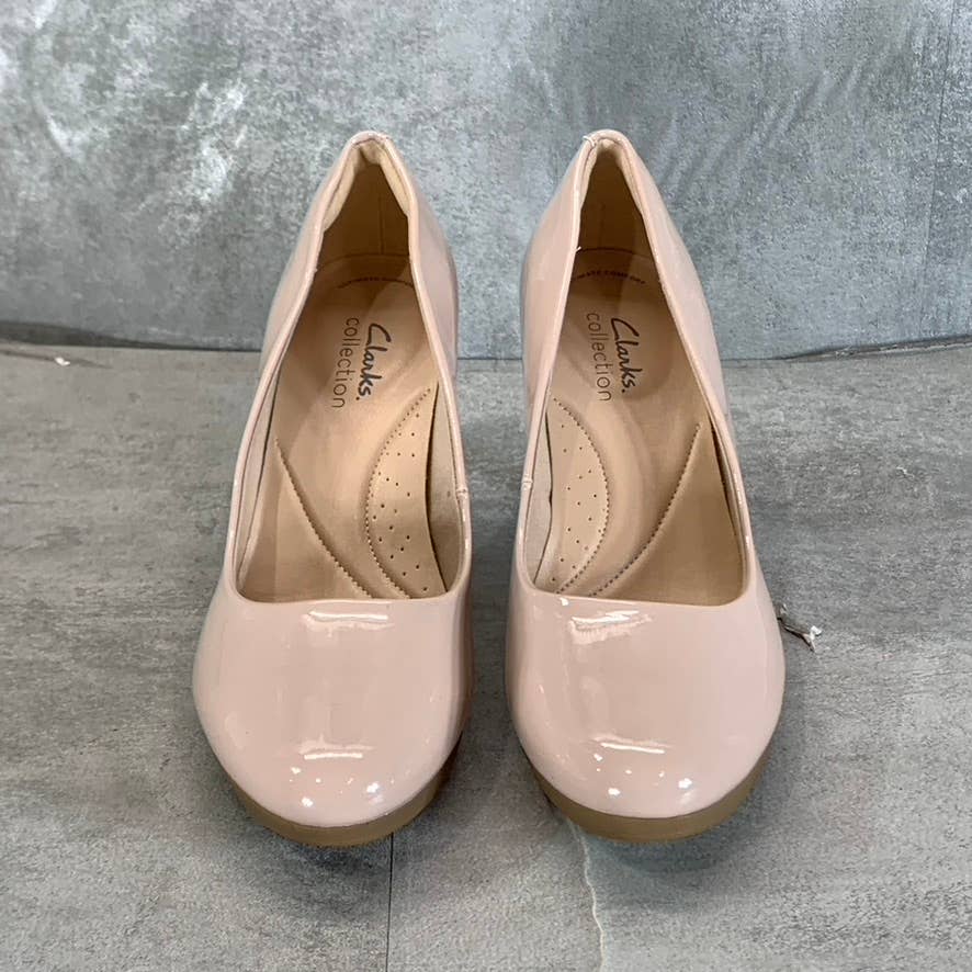 CLARKS Collection Women's Dusty Rose Ambyr Joy Round-Toe Slip-On Pumps SZ 8