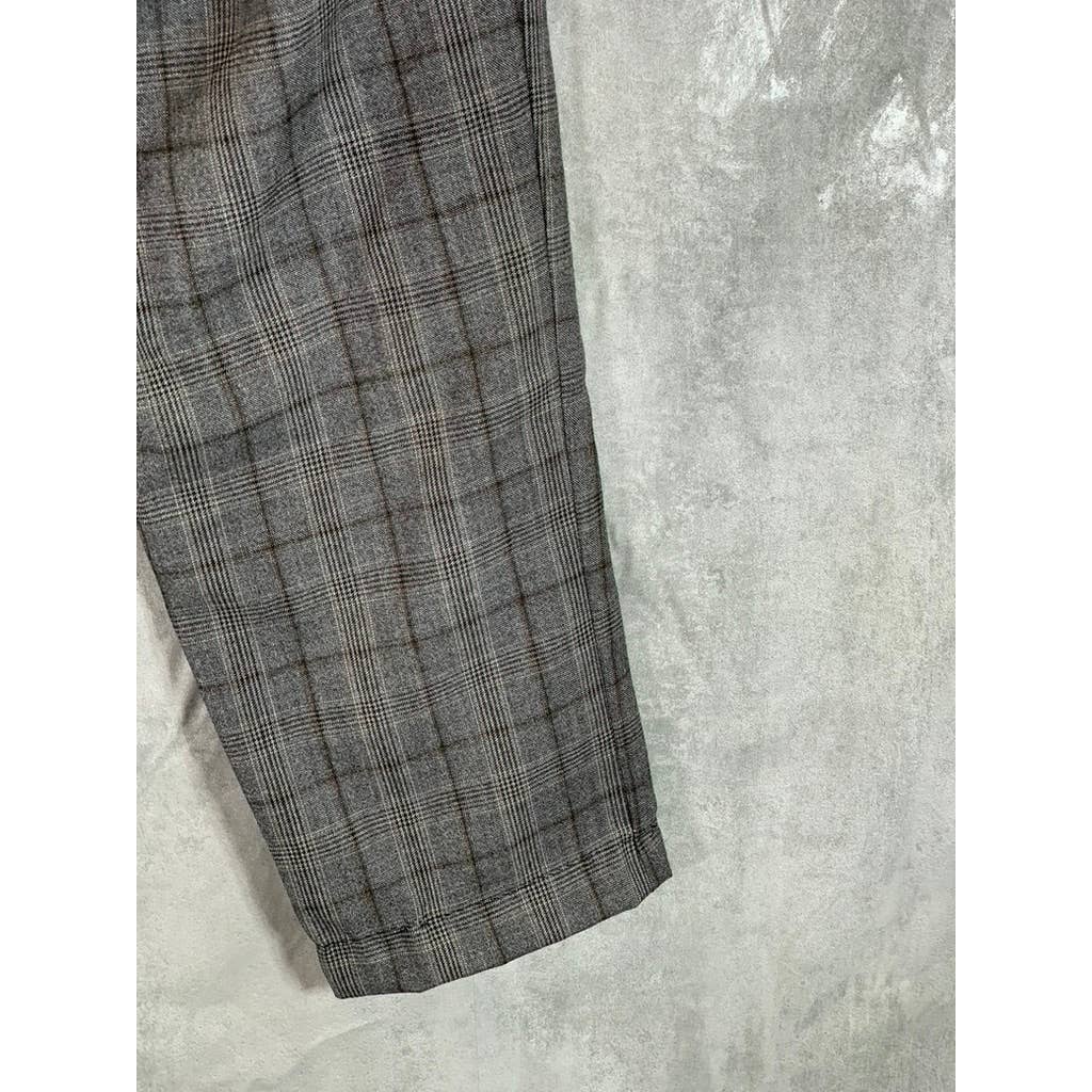BAR III Men's Grey Plaid Slim-Fit Flat Front Suit Pants SZ 30X32
