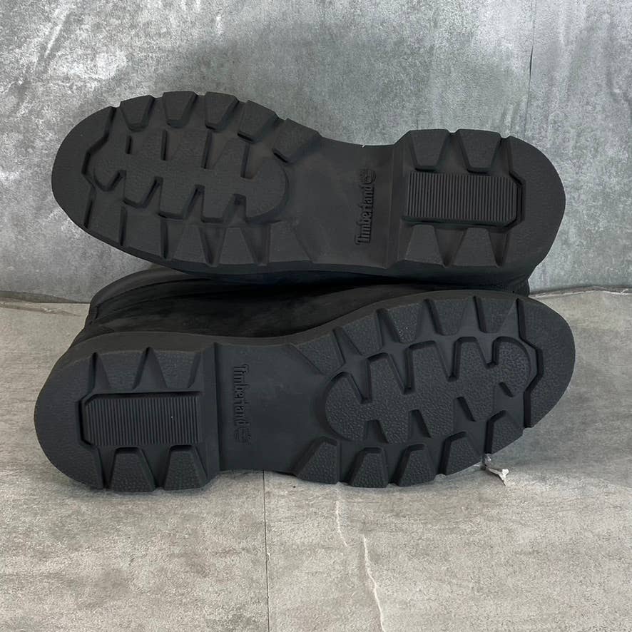 TIMBERLAND Women's Black Nubuck Linden Woods 6" Waterproof Lace-Up Boots SZ 11