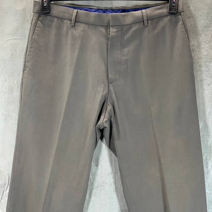 BANANA REPUBLIC Men's Brown Gray Tailored Slim-Fit Non-Iron Dress Pants SZ 34X30