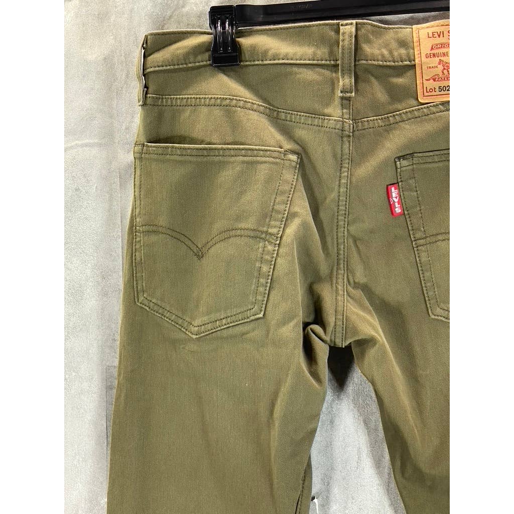LEVI'S Men's Dark Green 502 Tapered Hi-Ball Chino Pants SZ 30