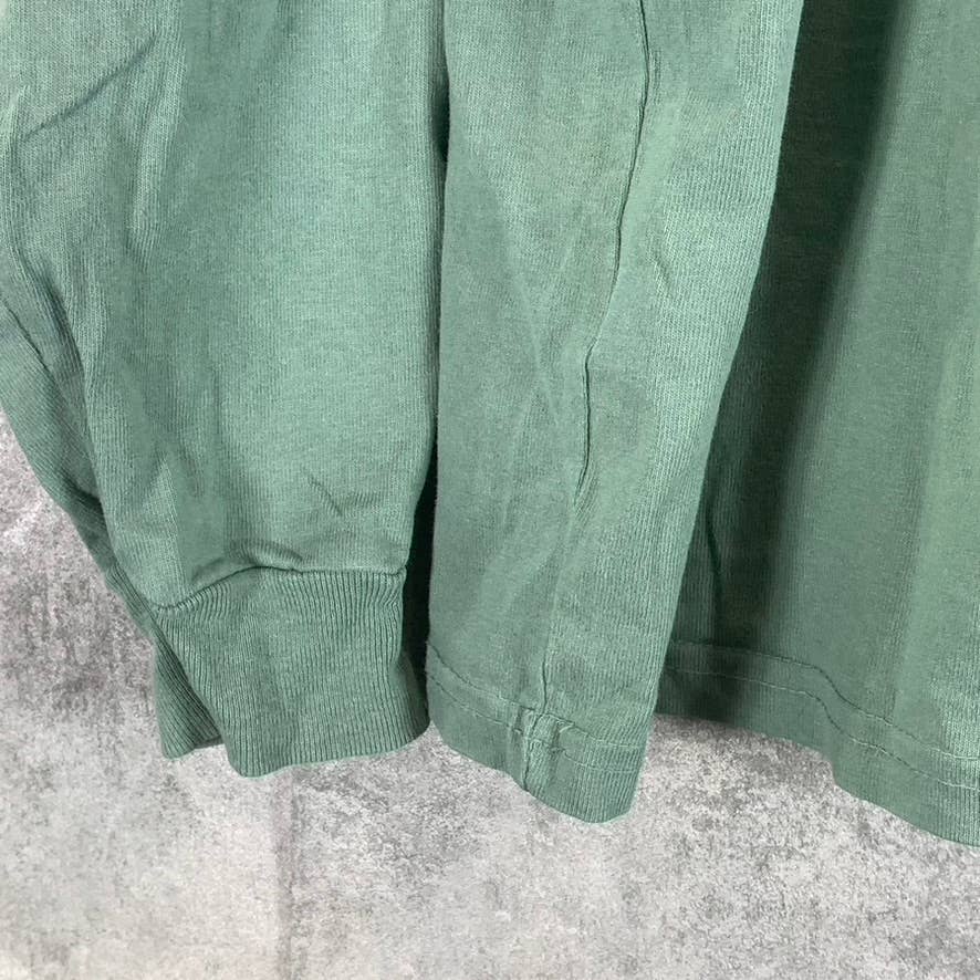 OBEY GIANT Men's Army Green Crewneck Logo Long-Sleeve T-Shirt SZ M