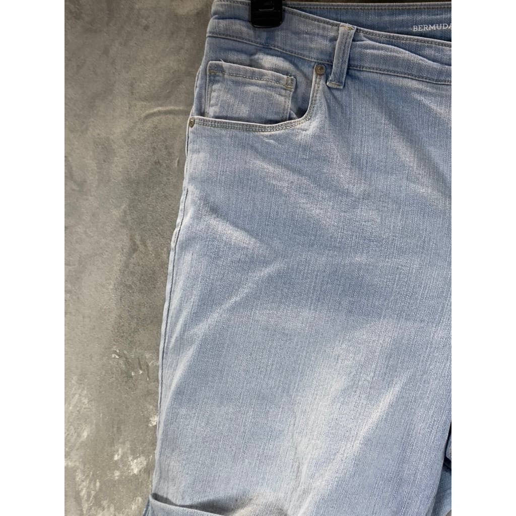 STYLE & CO Women's Plus Size Mesa Wash Mid-Rise Roll-Cuff Bermuda Shorts SZ 16W
