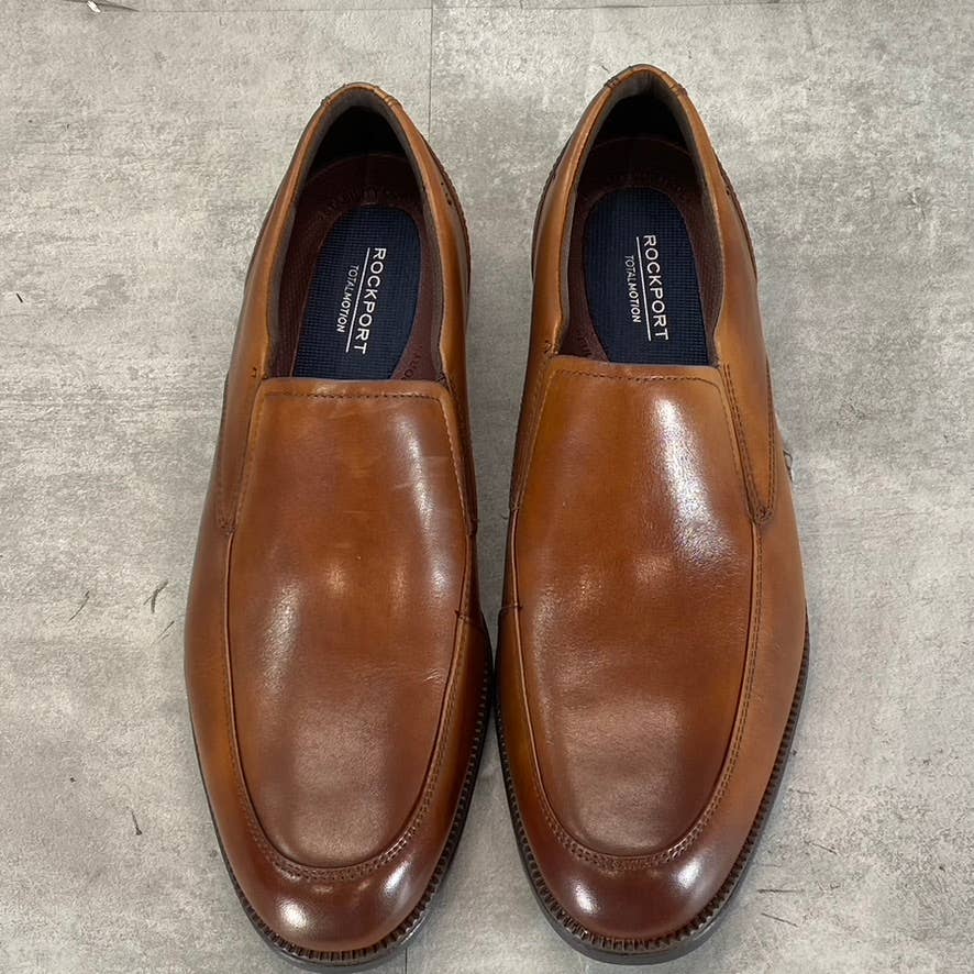 ROCKPORT Men's Wide Width Tan Total Motion Dressport Slip-On Shoes SZ 8.5W