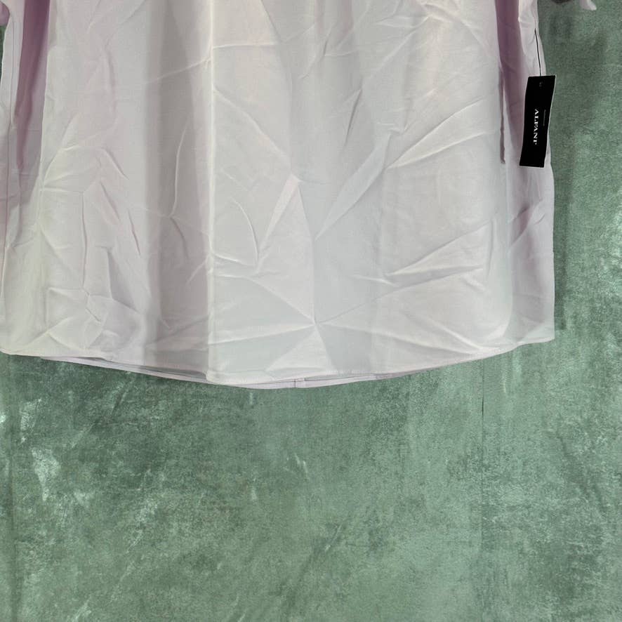 ALFANI Women's Lilac Color-Block Shoulder Short-Sleeve Top SZ XS