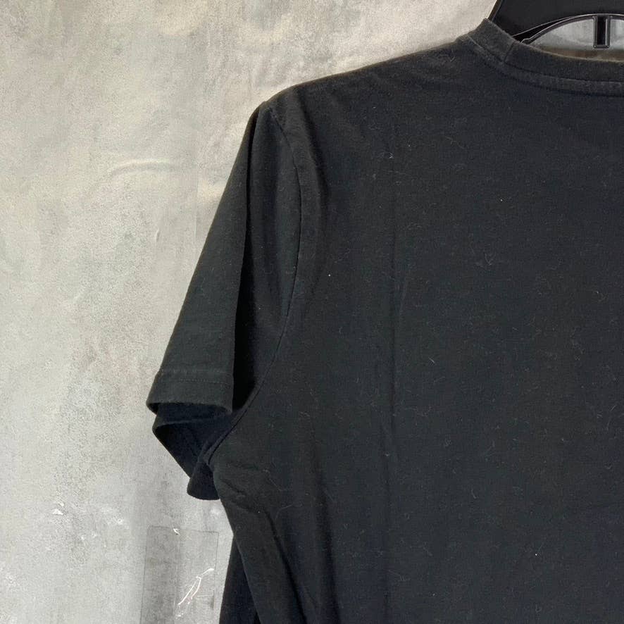 BANANA REPUBLIC Men's Black Modern Logo Crewneck Short-Sleeve T-Shirt SZ M