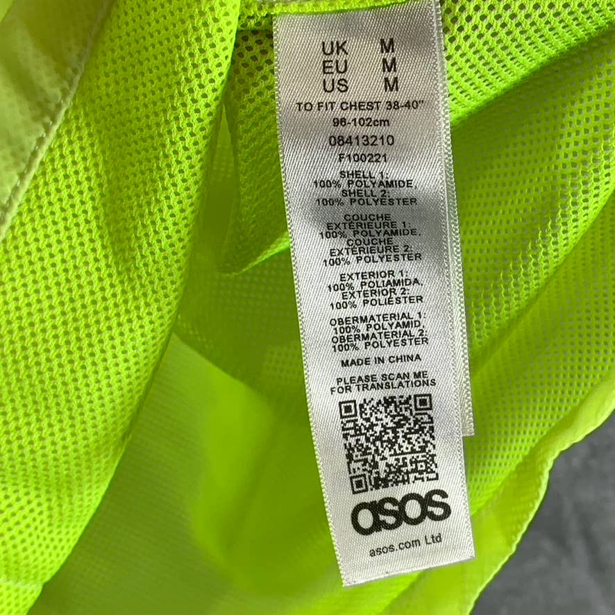 ASOS Men's Neon Oversized Double Pocket Button-Up Short-Sleeve Shirt SZ M