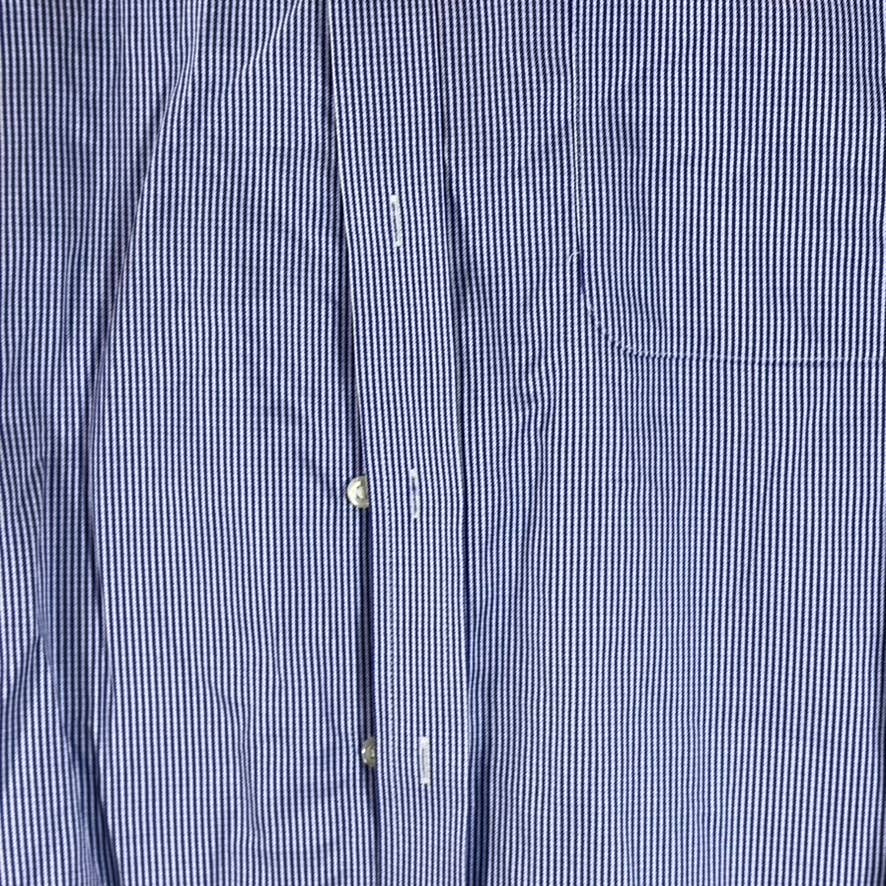 NORDSTROM MEN'S SHOP Men's Blue Pinstripe Trim-Fit Dress Shirt SZ 17 32/33